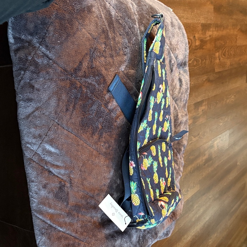 Vera Bradley Navy Pineapple Crossbody Bag